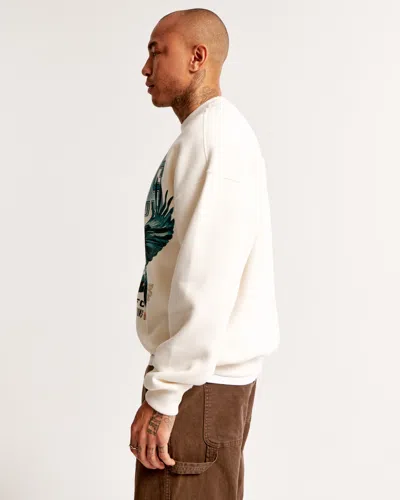 Abercrombie & Fitch Philadelphia Eagles Graphic Crew Sweatshirt In Green