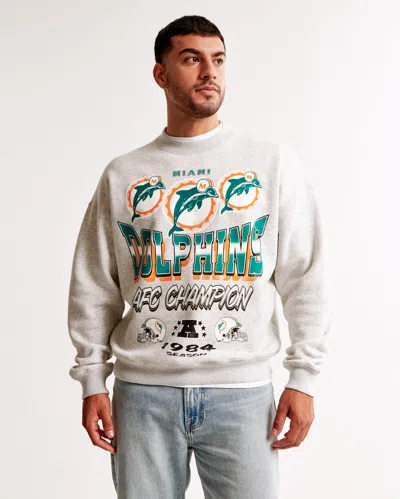 Abercrombie & Fitch Miami Dolphins Graphic Crew Sweatshirt In Multi