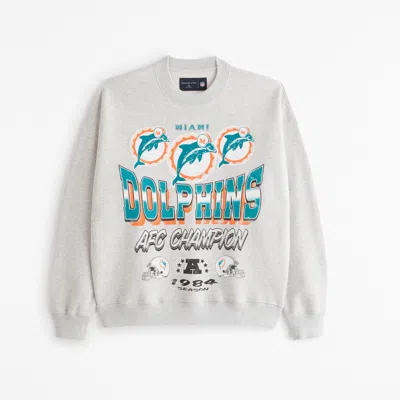 Abercrombie & Fitch Miami Dolphins Graphic Crew Sweatshirt In Multi