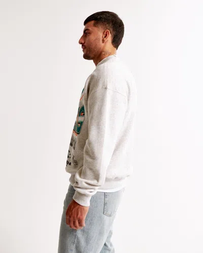 Abercrombie & Fitch Miami Dolphins Graphic Crew Sweatshirt In Multi
