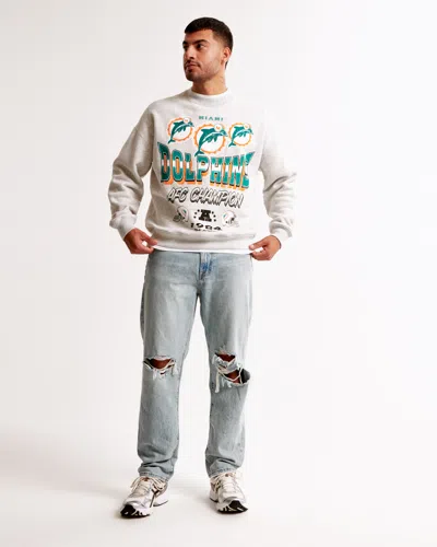 Abercrombie & Fitch Miami Dolphins Graphic Crew Sweatshirt In Multi