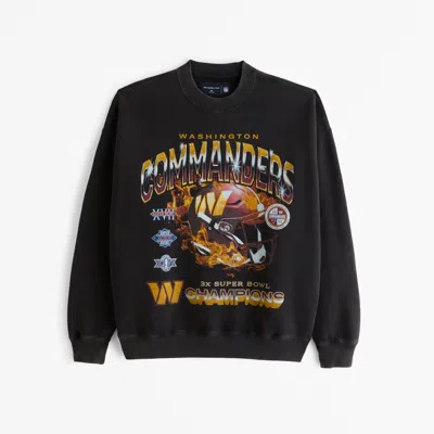 Abercrombie & Fitch Washington Commanders Graphic Crew Sweatshirt In Brown