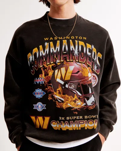 Abercrombie & Fitch Washington Commanders Graphic Crew Sweatshirt In Brown