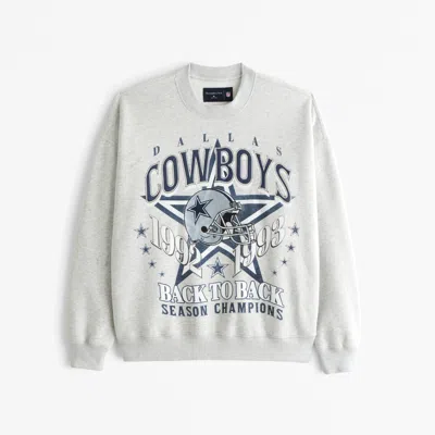 Abercrombie & Fitch Dallas Cowboys Graphic Crew Sweatshirt In Neutral