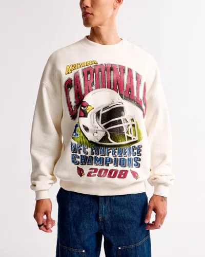 Abercrombie & Fitch Arizona Cardinals Graphic Crew Sweatshirt In Brown