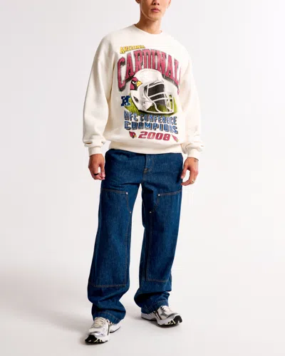 Abercrombie & Fitch Arizona Cardinals Graphic Crew Sweatshirt In Brown