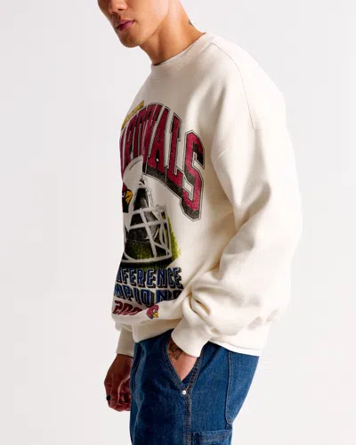 Abercrombie & Fitch Arizona Cardinals Graphic Crew Sweatshirt In Brown