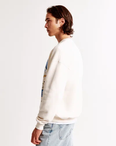 Abercrombie & Fitch Vintage 1994 Chargers Graphic Crew Sweatshirt In White