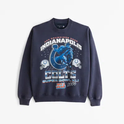 Abercrombie & Fitch Indianapolis Colts Graphic Crew Sweatshirt In White