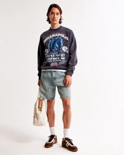 Abercrombie & Fitch Indianapolis Colts Graphic Crew Sweatshirt In White