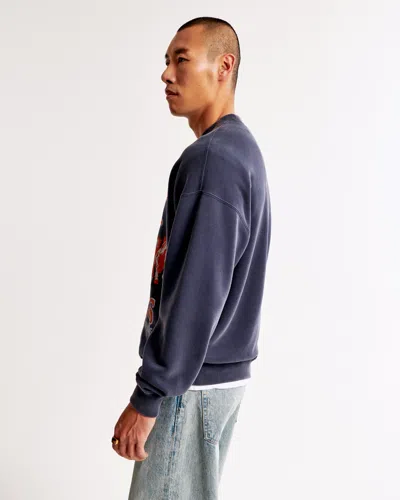 Abercrombie & Fitch Denver Broncos Graphic Crew Sweatshirt In White