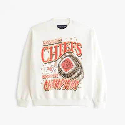 Abercrombie & Fitch Kansas City Chiefs Graphic Crew Sweatshirt In Neutral