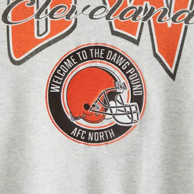 Abercrombie & Fitch Cleveland Browns Graphic Crew Sweatshirt In Gray
