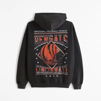 Abercrombie & Fitch Cincinnati Bengals Graphic Popover Hoodie In Brown