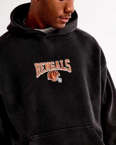 Abercrombie & Fitch Cincinnati Bengals Graphic Popover Hoodie In Brown