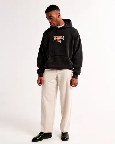 Abercrombie & Fitch Cincinnati Bengals Graphic Popover Hoodie In Brown