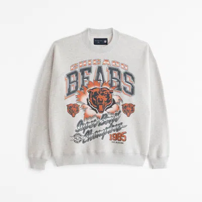 Abercrombie & Fitch Chicago Bears Graphic Crew Sweatshirt In Neutral