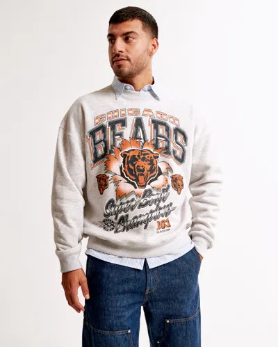 Abercrombie & Fitch Chicago Bears Graphic Crew Sweatshirt In Neutral