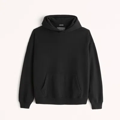 Abercrombie & Fitch Essential Popover Hoodie In Black