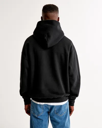 Abercrombie & Fitch Essential Popover Hoodie In Black