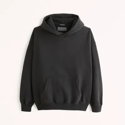 Abercrombie & Fitch Essential Popover Hoodie In Black