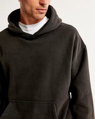 Abercrombie & Fitch Essential Popover Hoodie In Black