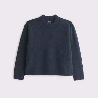 Abercrombie & Fitch A&f Essential Crew Sweater In Blue