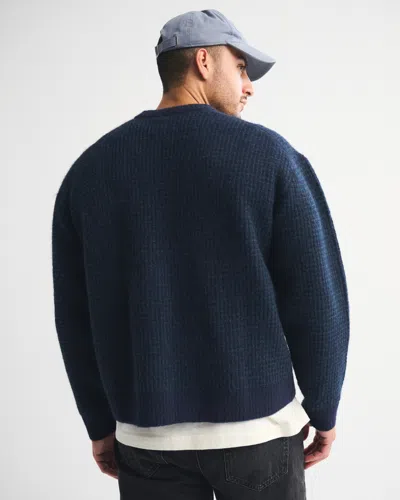 Abercrombie & Fitch A&f Essential Crew Sweater In Blue
