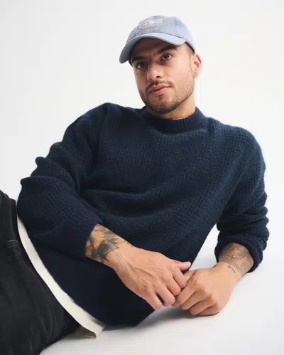 Abercrombie & Fitch A&f Essential Crew Sweater In Blue