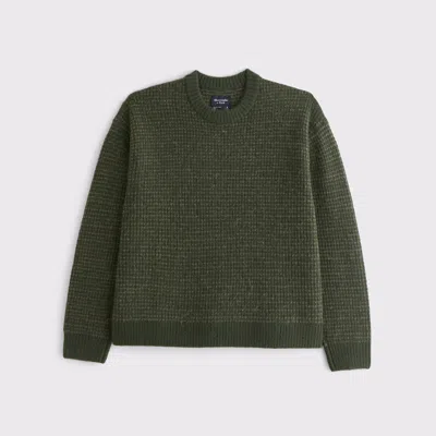 Abercrombie & Fitch A&f Essential Crew Sweater In Green