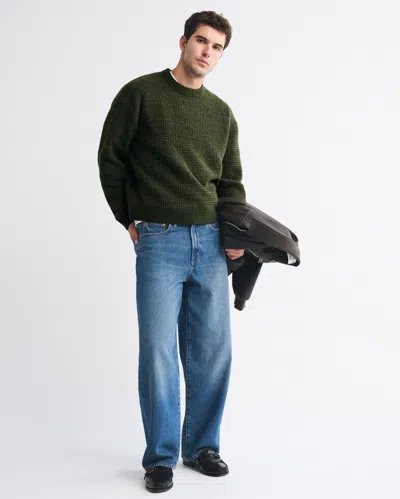 Abercrombie & Fitch A&f Essential Crew Sweater In Green