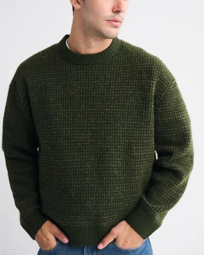 Abercrombie & Fitch A&f Essential Crew Sweater In Green