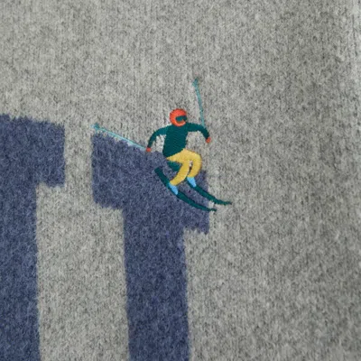 Abercrombie & Fitch Oversized Vail Graphic Crew Sweater In Gray