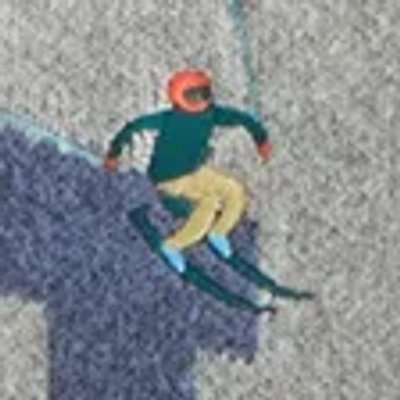 Abercrombie & Fitch Oversized Vail Graphic Crew Sweater In Gray