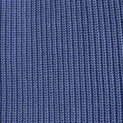 Abercrombie & Fitch Oversized Waffle Crew Sweater In Blue