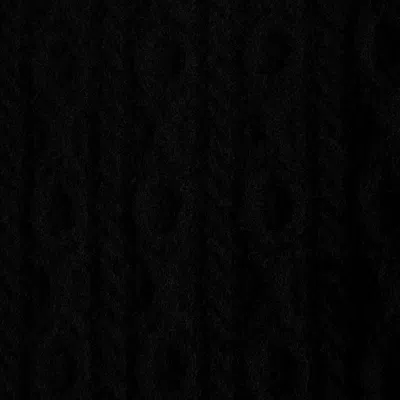 Abercrombie & Fitch Cable Crew Sweater In Black