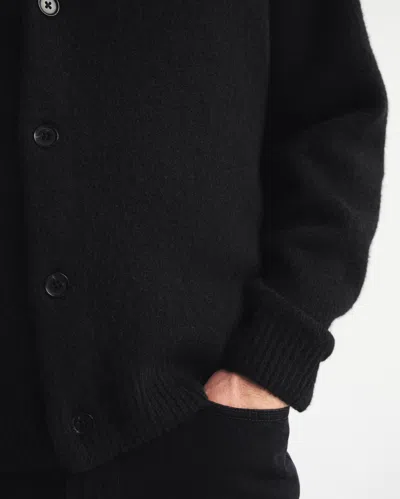 Abercrombie & Fitch Fuzzy Cardigan In Black