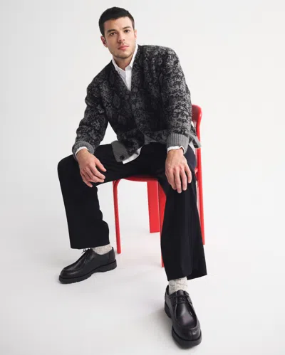 Abercrombie & Fitch Fuzzy Cardigan In Gray