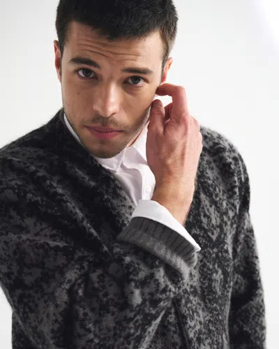 Abercrombie & Fitch Fuzzy Cardigan In Gray