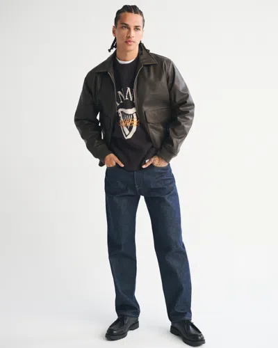 Abercrombie & Fitch Oversized Guinness Graphic Crew Sweater In Black