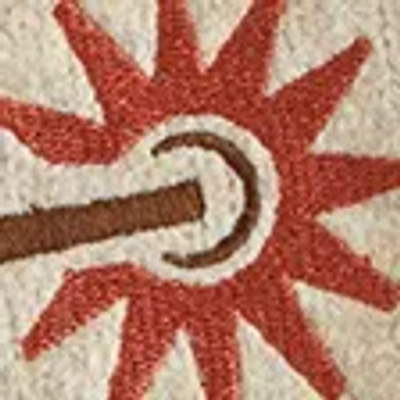 Abercrombie & Fitch Oversized Western Graphic Crew Sweater In Brown