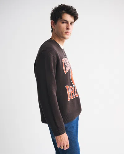 Abercrombie & Fitch Cleveland Browns Crew Sweater In Brown