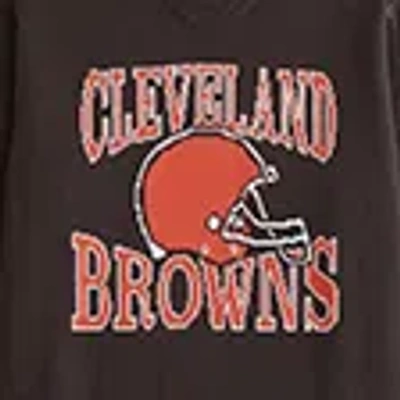 Abercrombie & Fitch Cleveland Browns Crew Sweater In Brown