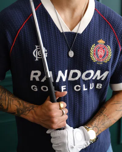 Abercrombie & Fitch Random Golf Club Soccer Jersey-inspired Sweater In Blue