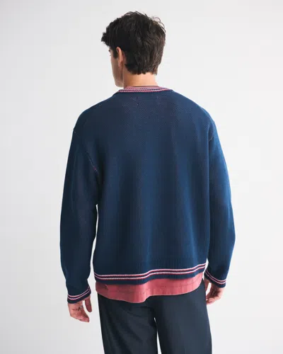 Abercrombie & Fitch New England Patriots Crew Sweater In Blue