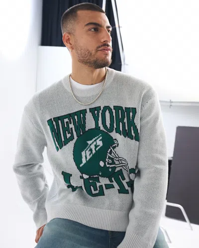 Abercrombie & Fitch New York Jets Crew Sweater In Blue
