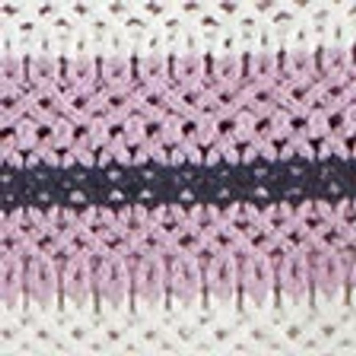 Abercrombie & Fitch Crochet-style Striped Button-through Sweater Polo In Black