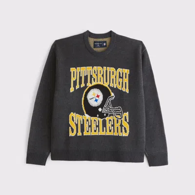 Abercrombie & Fitch Pittsburgh Steelers Crew Sweater In Blue