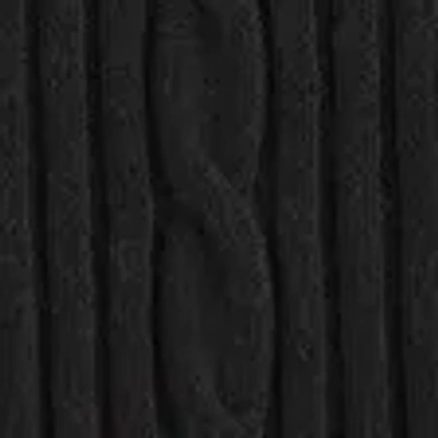 Abercrombie & Fitch Merino Wool-blend Cable Crew Sweater In Black