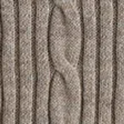 Abercrombie & Fitch Merino Wool-blend Cable Crew Sweater In Brown